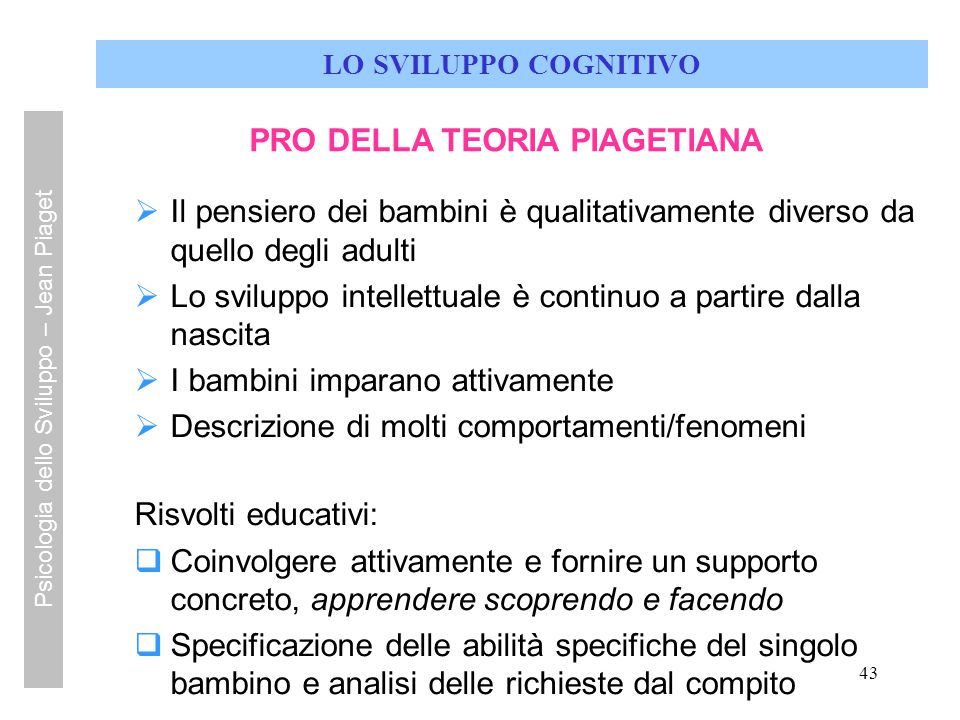 Psicologia dello Sviluppo Jean Piaget ppt video online scaricare